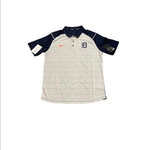 Detroit Tigers Nike Men’s Dri Fir Stripe Polo Shirt Medium